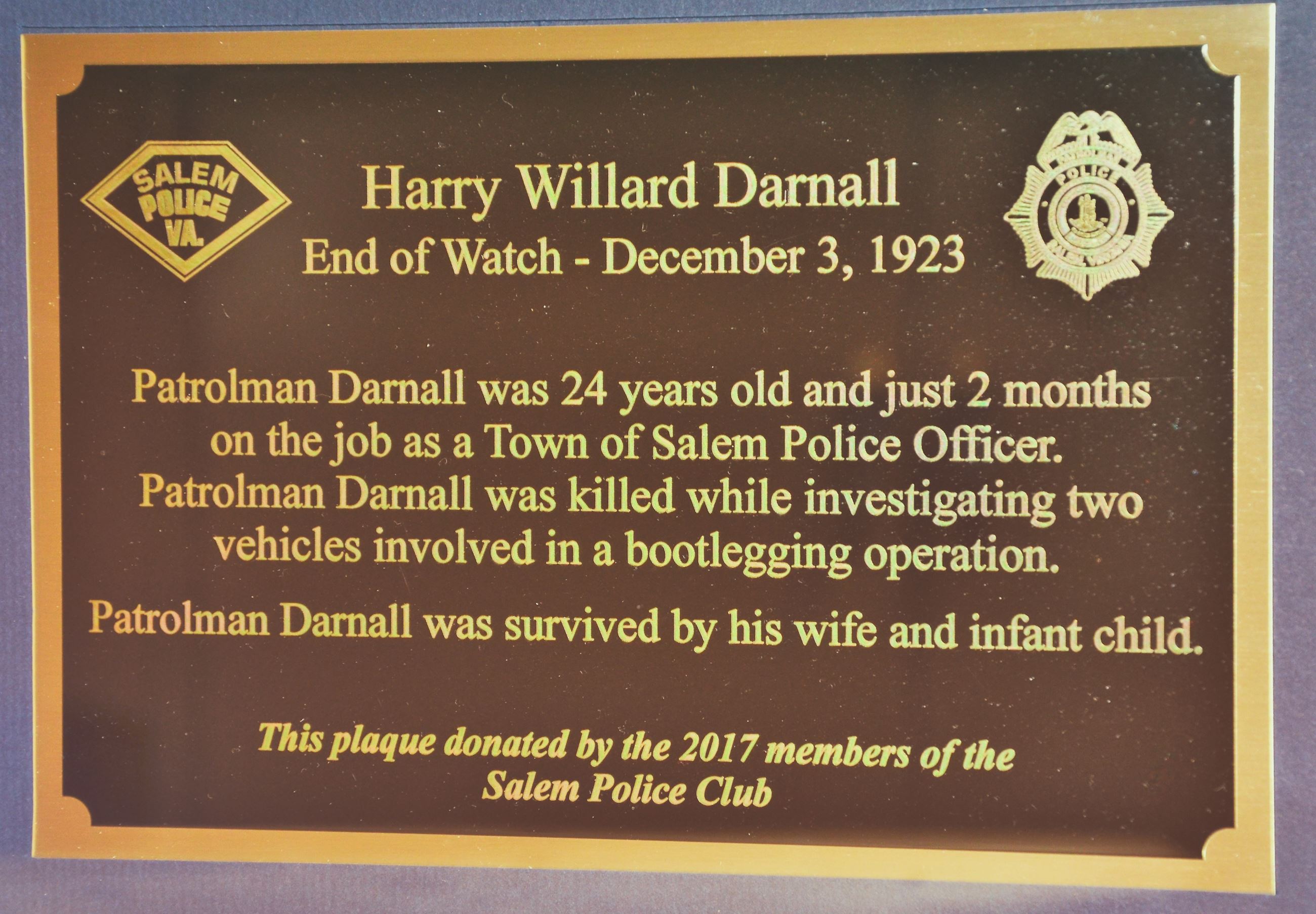 Darnall Plaque