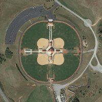Arial view of softball field
