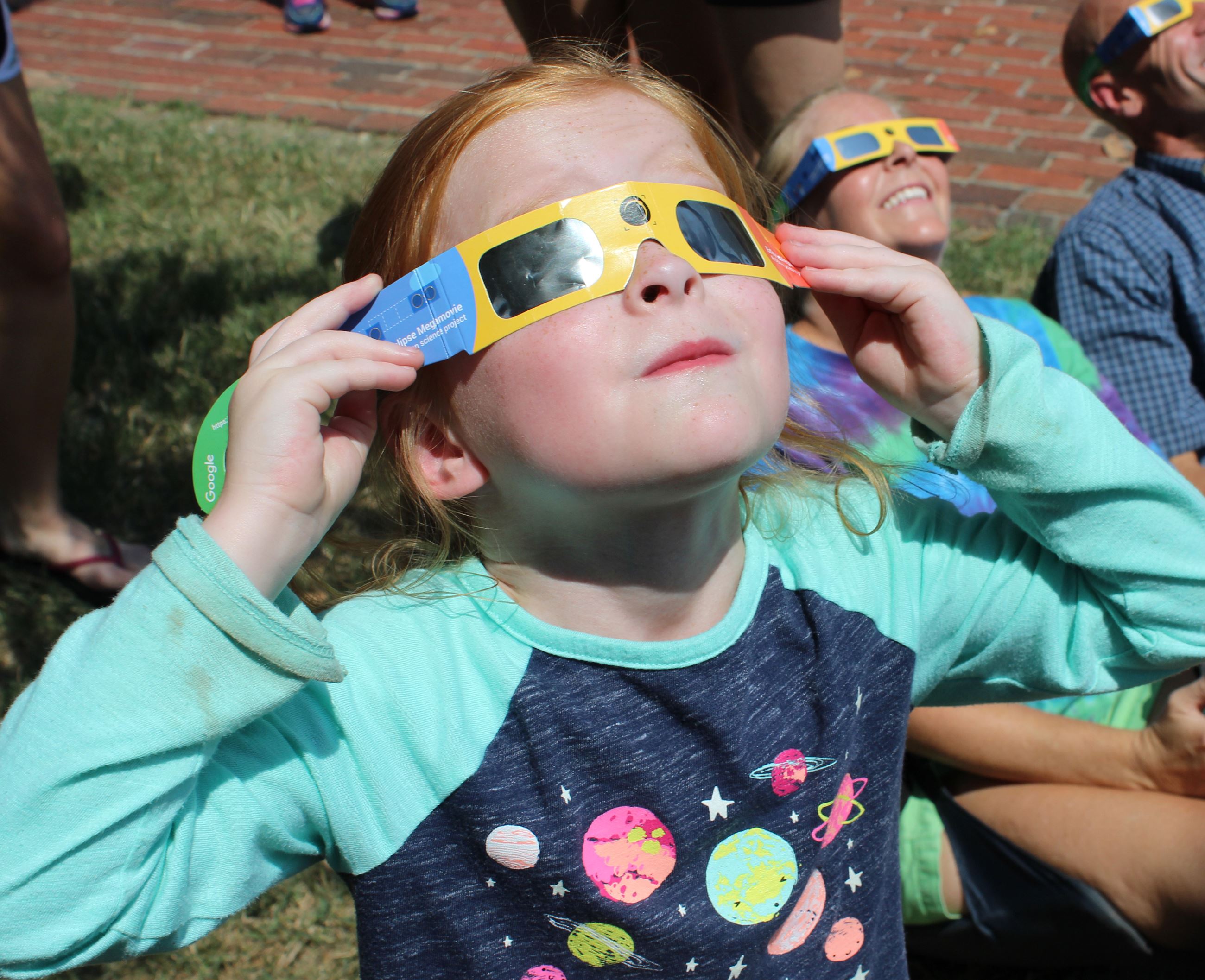 Little Girl Viewing Eclipse